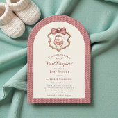 Next Chapter Watercolor Hedgehog Reading Book  招待状