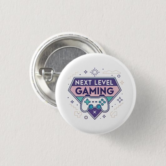 Next Level Gaming Retro Controller Pastel Gamer Tr 缶バッジ (正面&裏面)
