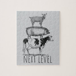 Next Level Goat Pig and Cow Sports Fan ジグソーパズル
