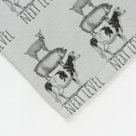Next Level Goat Pig and Cow Sports Fan フリースブランケット