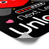 Next Level Unlocked Love Power Loading Game Heart  ポスター (角)