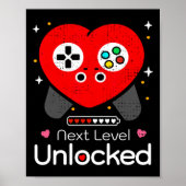 Next Level Unlocked Love Power Loading Game Heart  ポスター (正面)