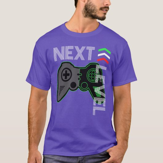 Next Level Video Game Neon Green Controller Tシャツ (正面)