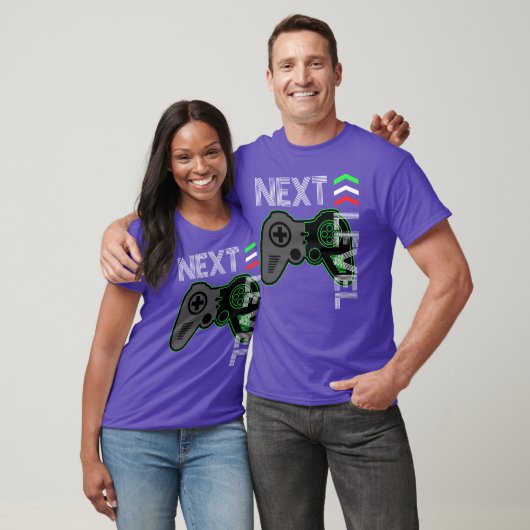 Next Level Video Game Neon Green Controller Tシャツ (ユニセックス)