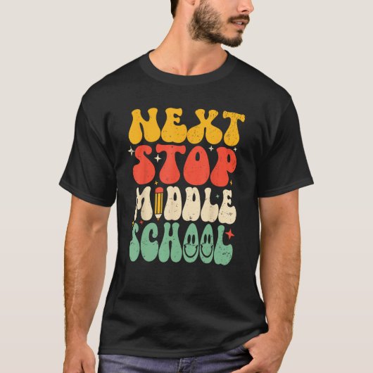 Next Stop Middle School Elementary School Graduati Tシャツ (正面)