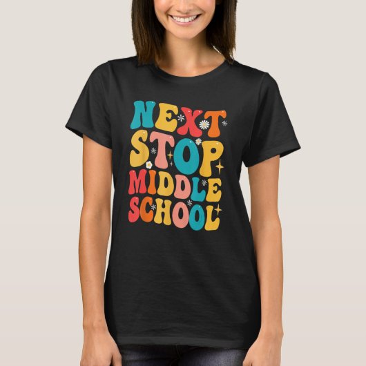 Next Stop Middle School  Graduate 5th Grade Gradua Tシャツ (正面)