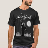 Ney York City Night Life Sky Line Takestoday Liber Tシャツ (正面)