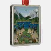 Nez Perceの~のWallowa湖 メタルオーナメント (右)