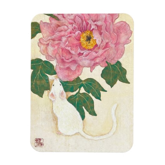 Nezumito-Botan: The Little Mouse and the Peony マグネット (縦)