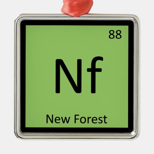 Nf - ニュー・フォレスト・ポニー 化学元素 馬 メタルオーナメント (正面)