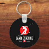 Nffサンシャインカナダスキーリゾートロッキーマウンテンズスキー キーホルダー (正面)