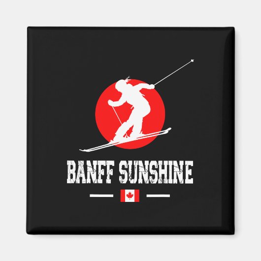 Nff Sunshine Canada Ski Resort Rocky Mountains Ski マグネット (正面)