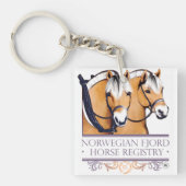 NFHRのロゴの正方形のキーホルダー キーホルダー (正面)