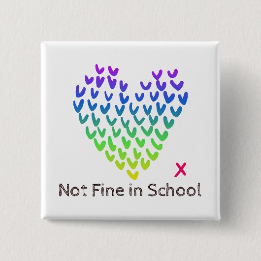 NFISの正方形のバッジ 缶バッジ (正面)