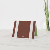 NFLサッカーバー（ユダヤ教の）バル・ミツバーフォールドサンキューカード サンキューカード (裏面)