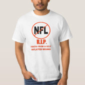 NFL、RIP死亡による自己の傷口 Tシャツ (正面)