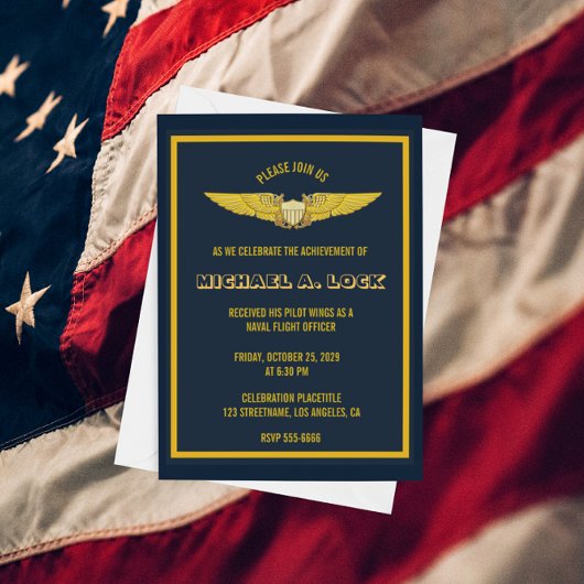 NFO海軍飛行士達成招待状 招待状