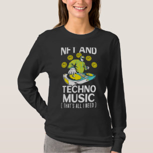Nftおよびテクノ音楽Cryptoの代替不能トークン Tシャツ