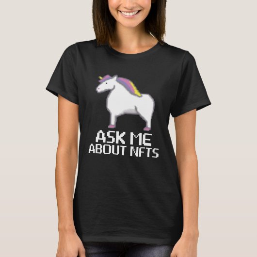 NFTについて頼Non Fungable Token Crypto NFT Tシャツ (正面)