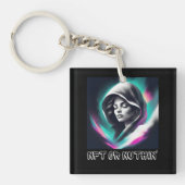 NFTまたはNothin' -はっきりしたくもの巣3 & Crypto愛好家 キーホルダー (正面)