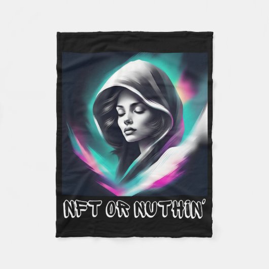 NFTまたはNothin' -はっきりしたくもの巣3 & Crypto愛好家 フリースブランケット (正面)