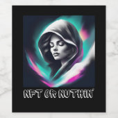 NFTまたはNothin' -はっきりしたくもの巣3 & Crypto愛好家 ワインラベル (シングルラベル)