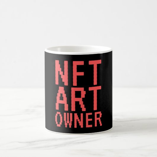 NFTアート所有者の代替不能トークン コーヒーマグカップ (中央)