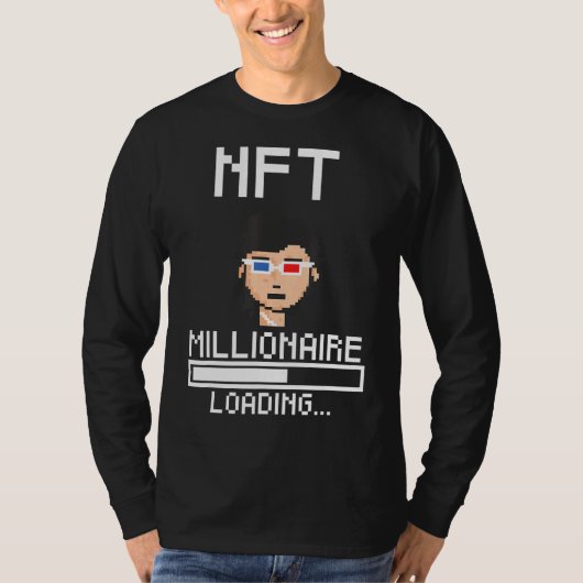 NftトレーダーCrypto Nft Artを読み込むNft億万長者 Tシャツ (正面)