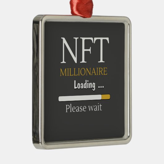 NFT億万長者の暗号通貨取引の読み込み メタルオーナメント (右)