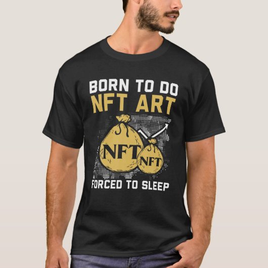 NFT Art Crypto非代替型トークン暗号通貨の実行 Tシャツ (正面)