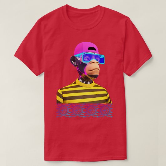 NFT DJ RAVE APE Tシャツ (デザイン正面)