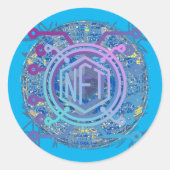 NFT sticker ラウンドシール (正面)