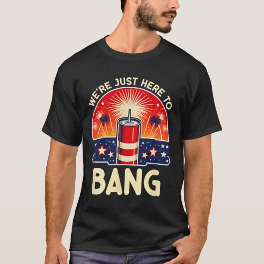 Ngに来ただけ - カップル4th Of July Tシャツ (正面)