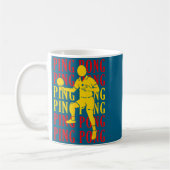 Ng Ng Table Tennis Player Fans Child Man Retro  コーヒーマグカップ (左)