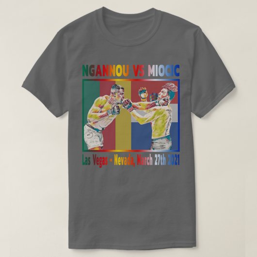 NgannouとMiocicフラグカラー Tシャツ (デザイン正面)