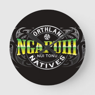 Ngapuhiの終身刑囚のクロム ラウンド壁時計