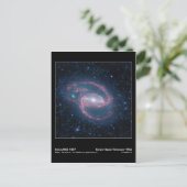 NGC 1097夜のコイル銀河系 ポストカード (スタンド正面)