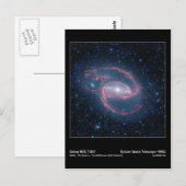 NGC 1097夜のコイル銀河系 ポストカード (正面/裏面)
