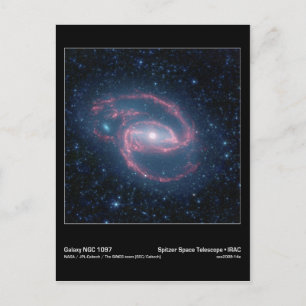 NGC 1097夜のコイル銀河系 ポストカード