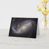 NGC 1672は渦状銀河を禁止しました カード (黄色い花)