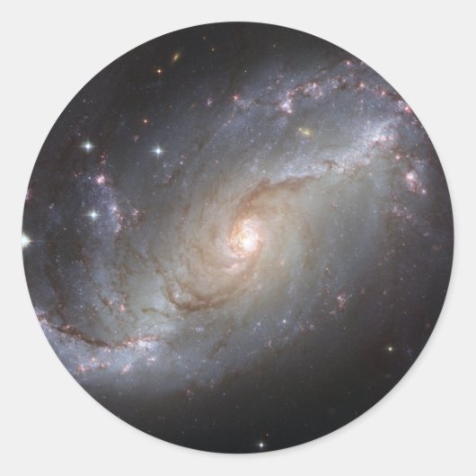 NGC 1672バーレッドスパイラル銀河系 ラウンドシール (正面)