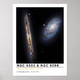NGC 4302とNGC 4298 宇宙教育 ポスター