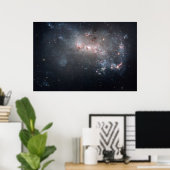 NGC 4449 30x20銀河系で星の花火が燃え上がる ポスター (ホームオフィス)