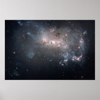 NGC 4449 30x20銀河系で星の花火が燃え上がる ポスター