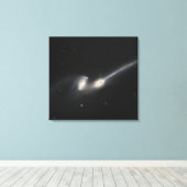 NGC 4676、別名ネズミ銀河系 キャンバスプリント (インサイチュ (ウッドフロア))