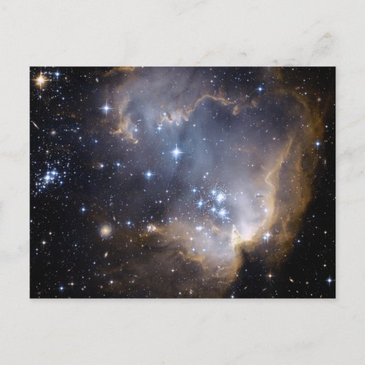 NGC 602の明るい星NASA ポストカード (正面)