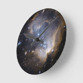 NGC 602の明るい星NASA ラウンド壁時計 (傾斜)