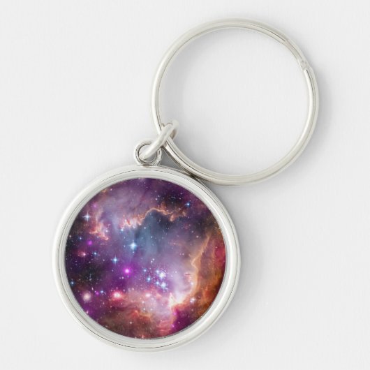 NGC 602の星形成 - NASAハッブル宇宙写真 キーホルダー (正面)