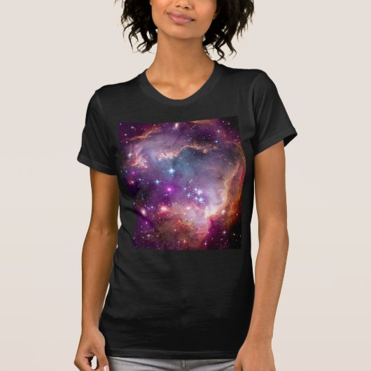 NGC 602の星形成 - NASAハッブル宇宙写真 Tシャツ (正面)