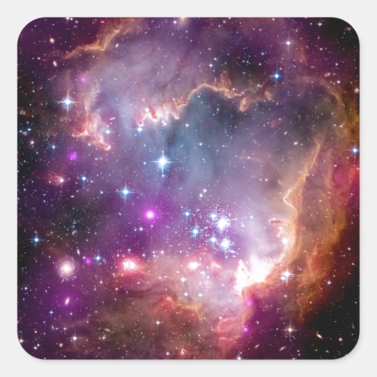 NGC 602の星形成 - NASAハッブル宇宙望遠鏡写真 スクエアシール (正面)